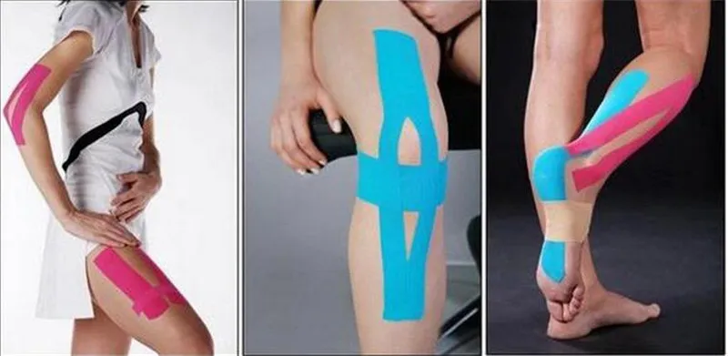 Nastro muscolare Nastro sportivo Nastro kinesiologico Cotone Elastico Adesivo Fasciatura muscolare Cura Physio Strain Injury Support