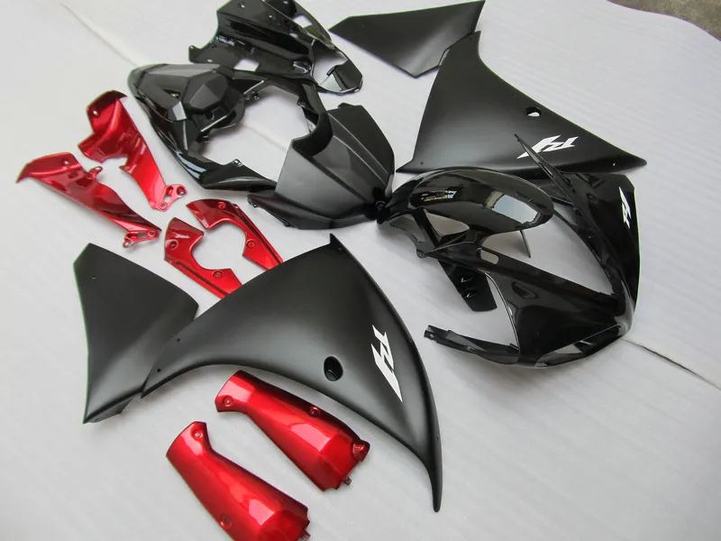 Kit carena di alta qualità stampi ad iniezione Yamaha YZF R1 09 10 11-14 carene rosse nere opache YZF R1 2009-2014 OY18