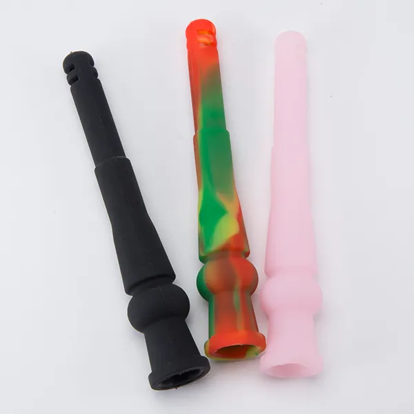 Retail Silicone Down Tubes Röker tillbehör med 135 mm längd silikondownstem för att röka bong glas vattenrör vid herr dabs