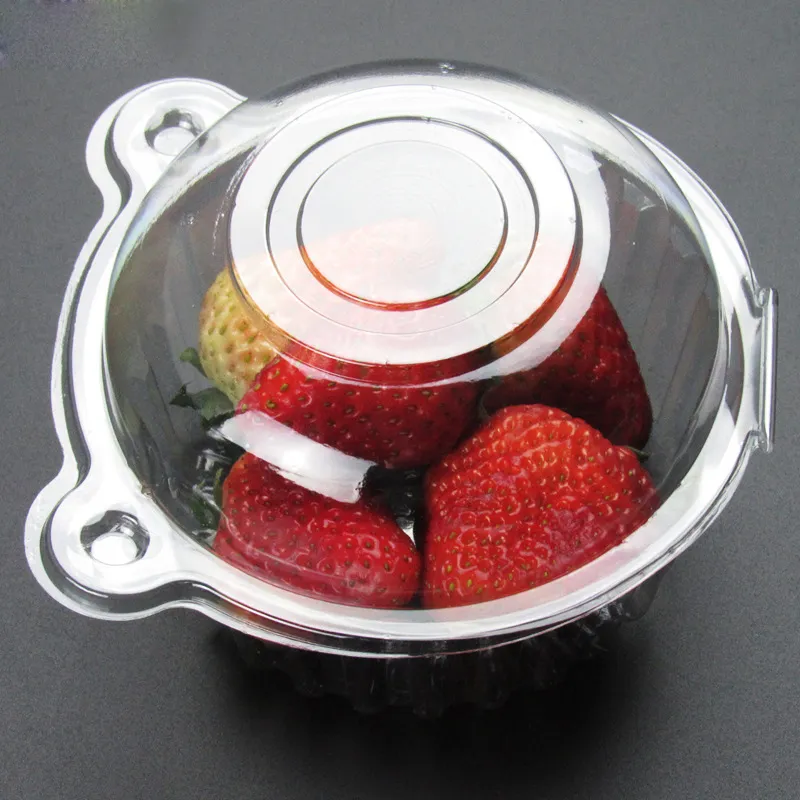 Plastic Cupcake Cake Muffin Dome Case Disposable Fruit Salad Holder Boxes Container Packaging Box