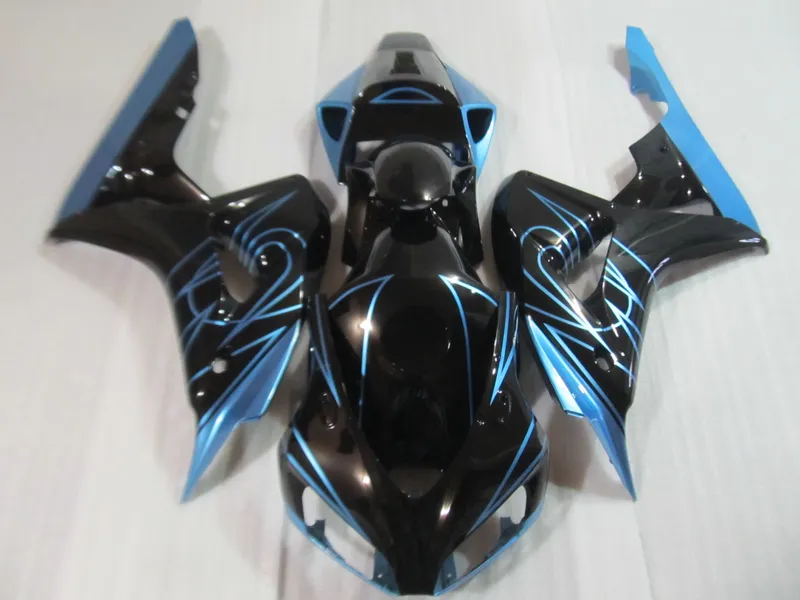 Injeção moldada livre 7 presentes carenagens para HONDA CBR1000RR 06 07 preto azul carenagem kit CBR1000RR 2006 2007 OT27