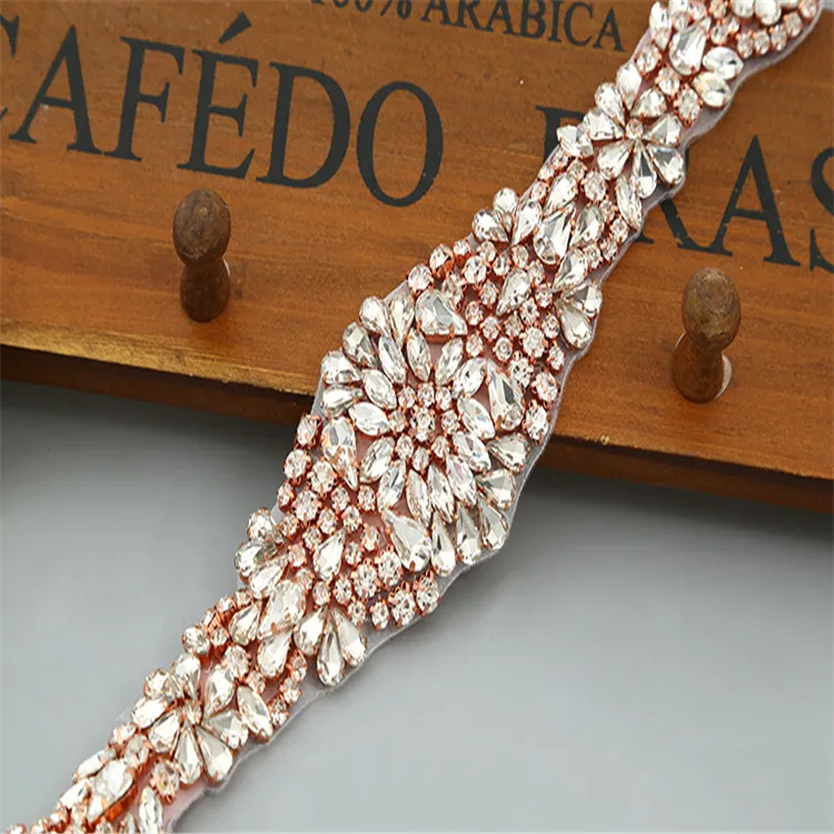 rose gold sash for dress Sunset Hibiscus Monstera Bride to Be Rose Gold Sash main image 0