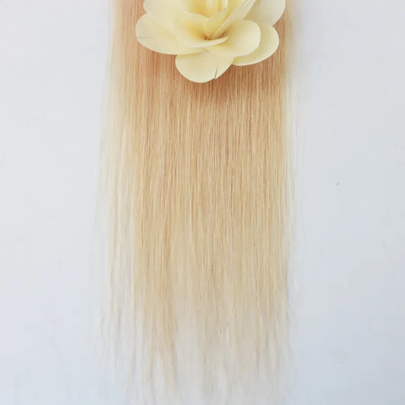 Ombre Human Hair Extensions of Tape Ombre Hair Color #3 Fading to #613 Skin Weft Remy Human Hair 50g Package