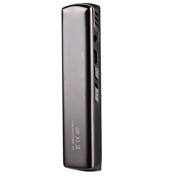 4GB 8GB Steel Stereo Recording Pen Portable Mini LCD Display Digital Audio Röstinspelare med MP3-spelare Uppladdningsbar mini diktafon