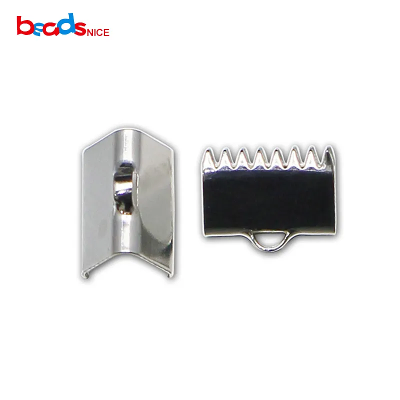 925 Sterling Silver Ribbon Crimp Ends Pendant Connector Ribbon End Clasp for Necklace Bracelet Connector Finding ID36312