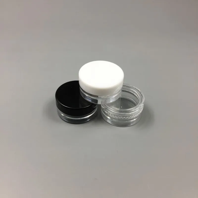 1ML/1G Plastic Empty Jar Cosmetic Sample Clear Pot Acrylic Make-up Eyeshadow Lip Balm Nail Art Piece Container Glitter Bottle Travel