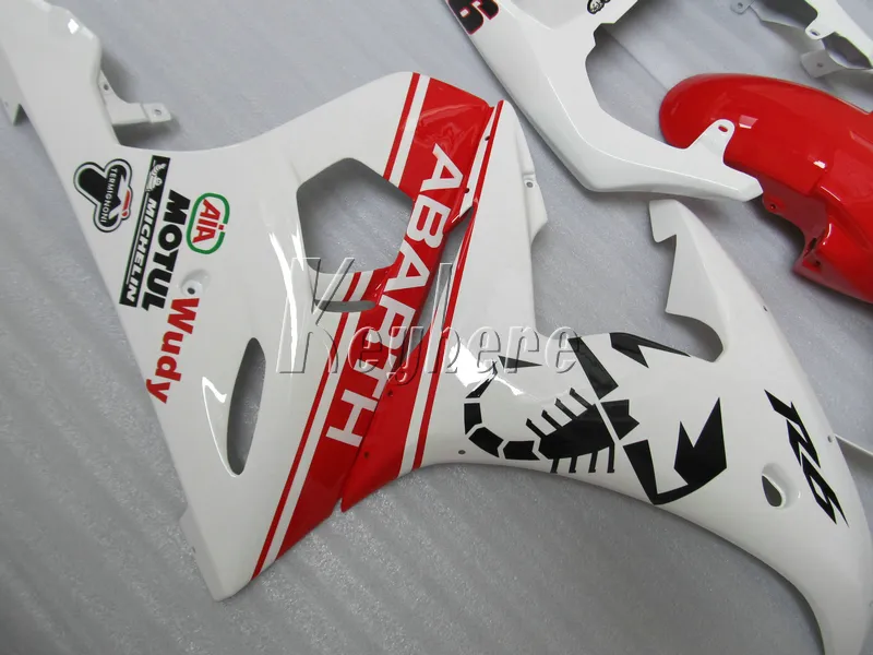 Kit carenatura in plastica carrozzeria YAMAHA R6 2003 2004 carene bianco rosso YZF R6 03 04 05 IY12