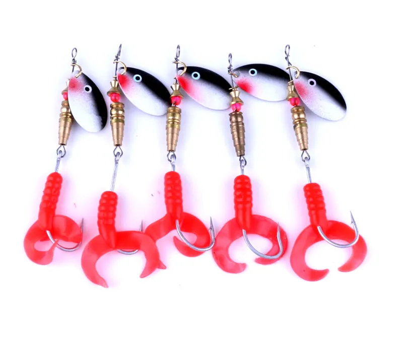 Hot Atificial Metal Spoon Baits 5cm 6.9g Freashwater Fishing Spinner bait sequins Rotate lure