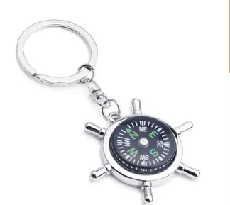 Stopowy Kompas Keychain Moda Key Łańcuchy Charms Breloki Nowość Breloki Małe przedmioty