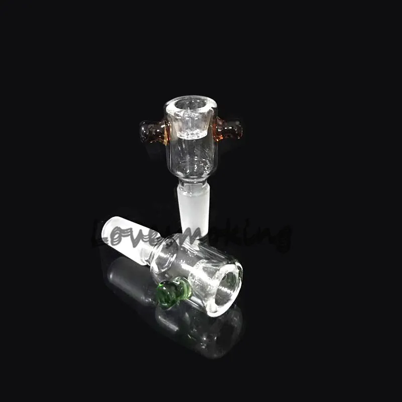 Heady Glass Bowls 10mm 14.4mm 18.8mm For Glass Water Pipes and Bongs With Snowflake Filter Bowls And Ball Handle Smoking Accessories