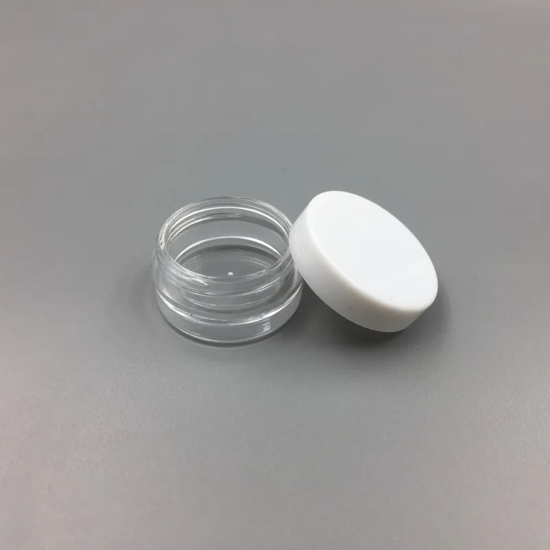 1ML1G Plastic Empty Jar Cosmetic Sample Clear Pot Acrylic Makeup Eyeshadow Lip Balm Nail Art Piece Container Glitter Bottle Trav8390258