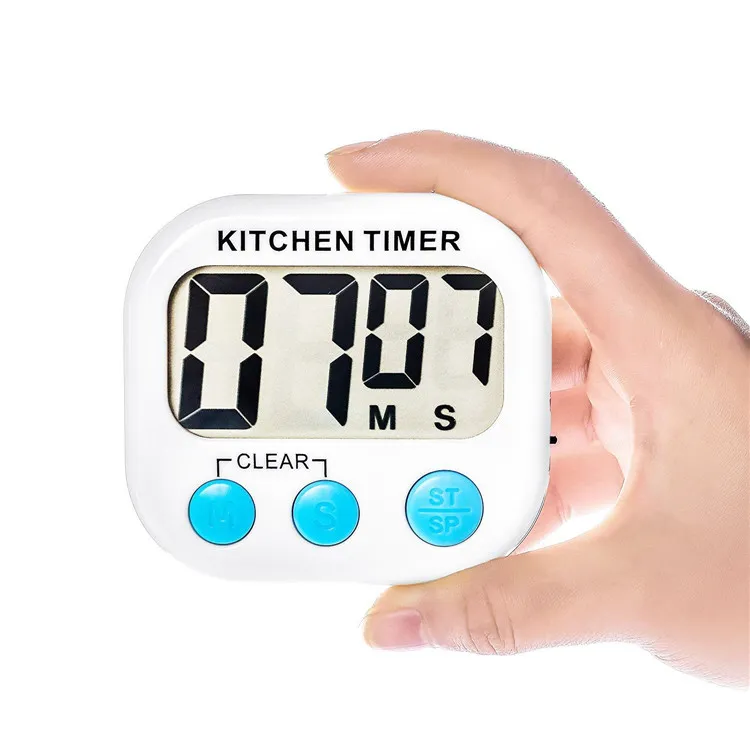 Digital Kitchen Timers Digital LED Display Volym Justerbar Rygg Stark Magnetisk Automatisk Avstängning Timer Påminnelse Multicolor