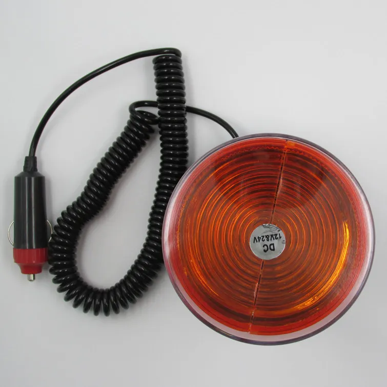 Voiture camion LED ronde balise de secours lumière stroboscopique lampe d'avertissement magnétique lumières de sécurité avec prise 12 v Amber1270853