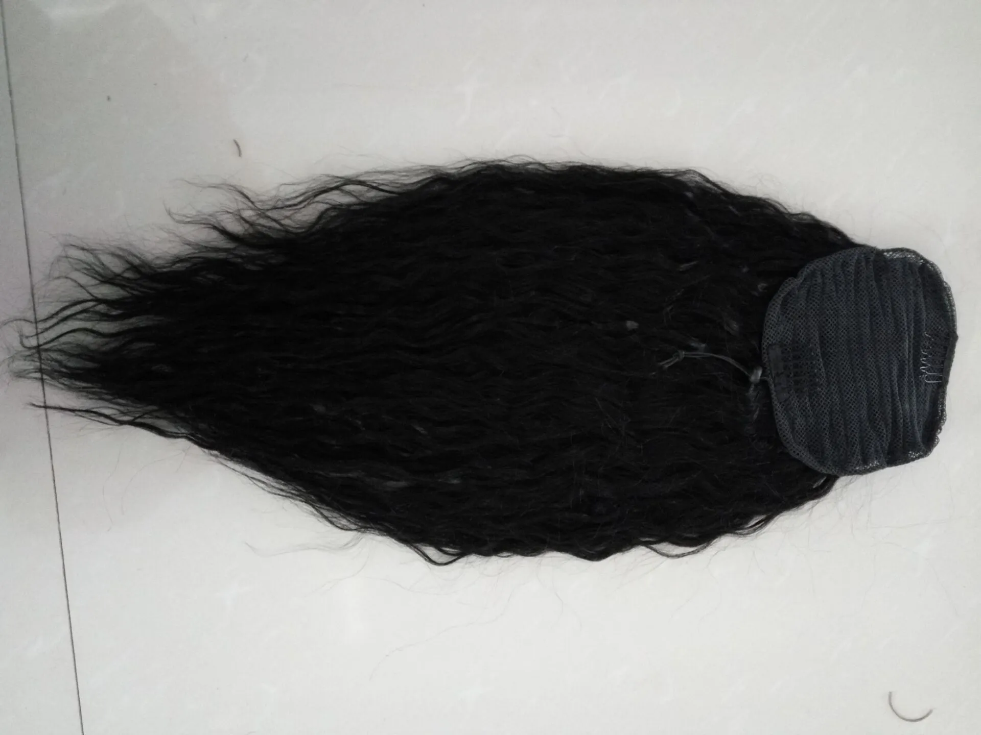 Luźna fala ponytail ze sznurkiem 100 ludzki klamerka do włosów w ludzkich włosach Ponytail fryzura dla czarnych kobiet 100g-160g na sprzedaż