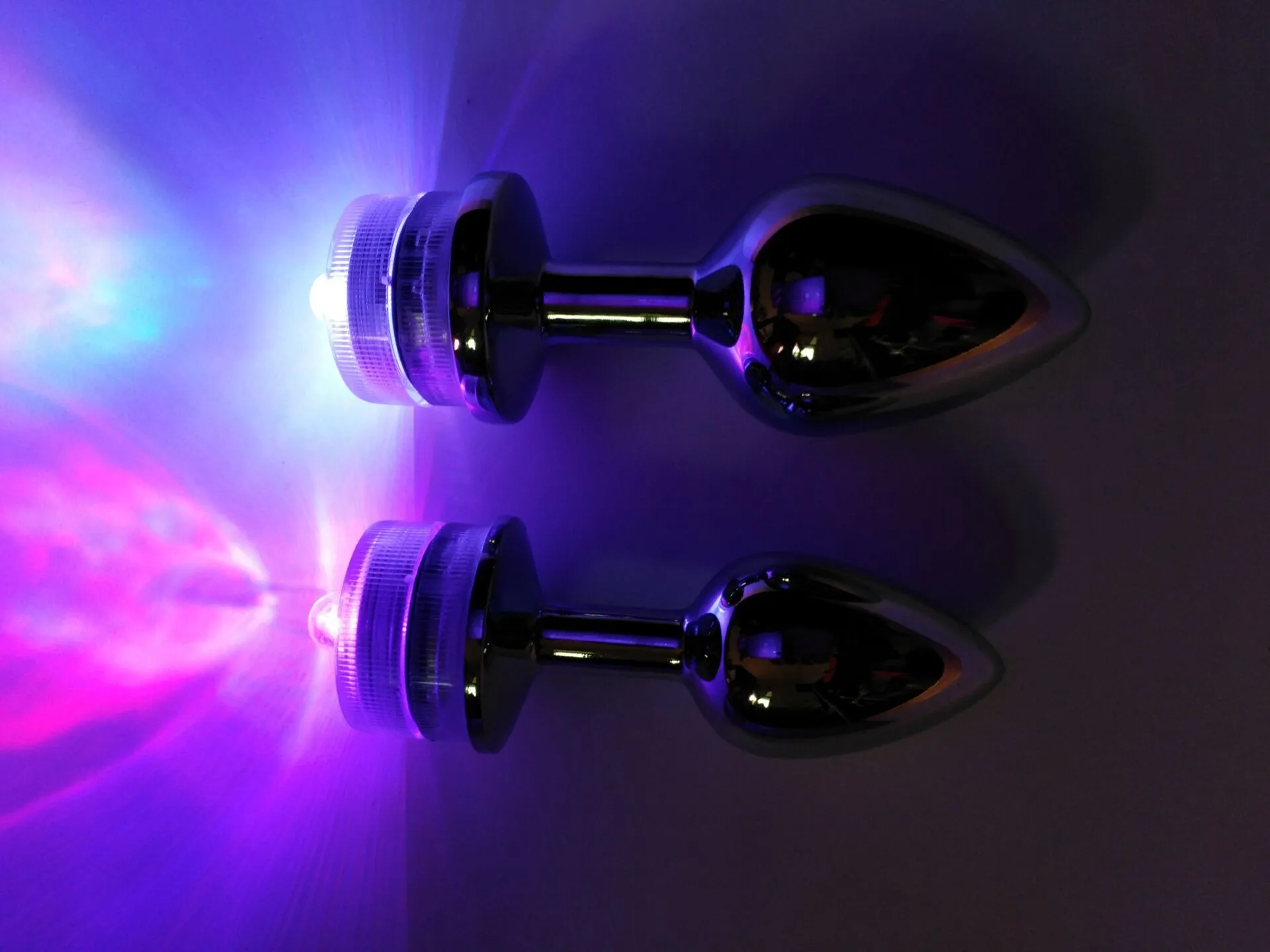Metal anal plug with colorful LED light unisex adult toy from Dhgate Anal  Toys