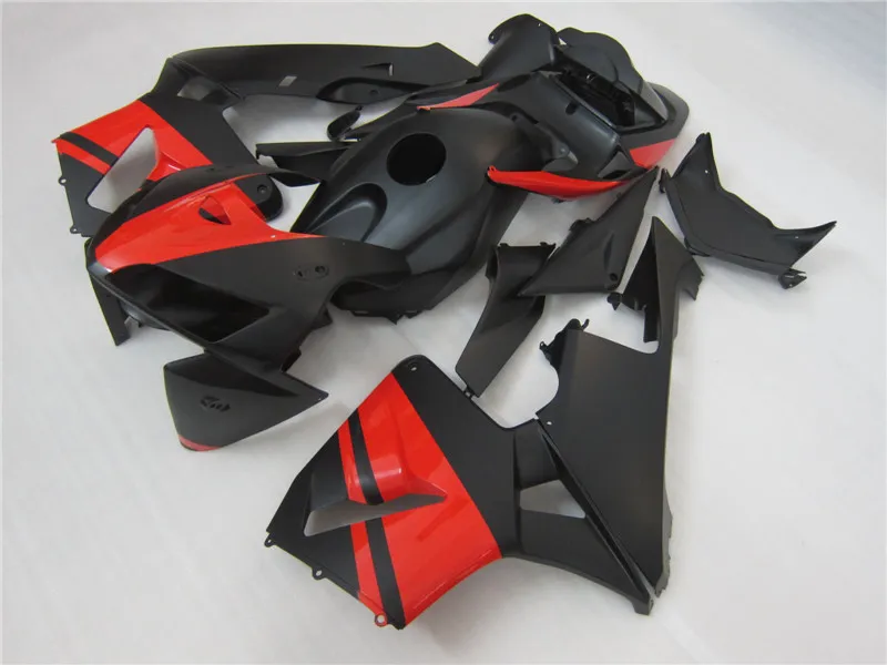 3 Present New Hot ABS Motorcykel Fairing Kits 100% Fit för Honda CBR600RR F5 2005 2006 CBR600 600RR 05 06 Kroppsarbetet Nice svart och rött