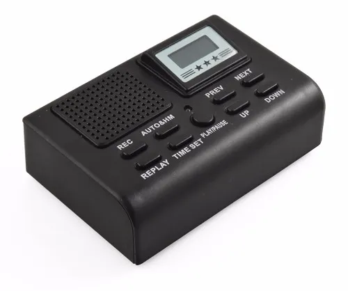 Mini Digital Telephone Spee Recorder Telefoongesprekken Monitor met LCD Display Clock -functie Ondersteuning SD -kaart Dictafoon Telefoon Logger245Q