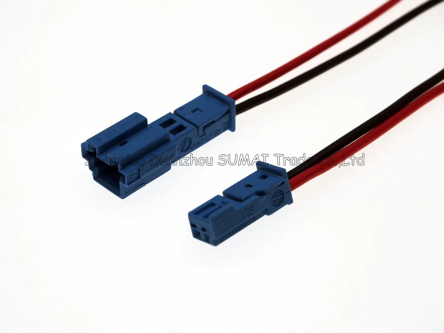 Good quality blue Car Speaker plug,Auto stereo plug,Car lamp connector with 10cm cable for BMW X1 X5 car ect.Black and red cable