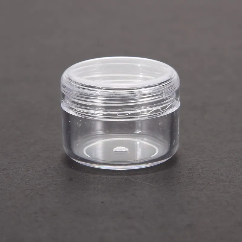 Pequeños frascos vacíos transparentes Olla Mini cosmético Frasco vacío Olla Sombra de ojos Maquillaje Crema facial Contenedor