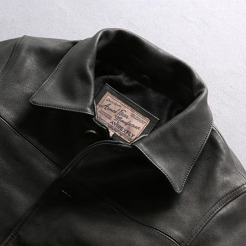 Nuovo arrivo AVIREXFLY giacche in pelle giacche da tailleur monopetto 100% vera pelle