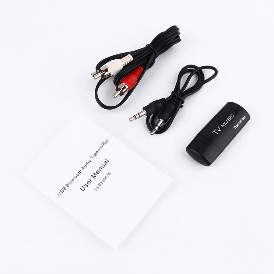 Freeshipping USB Bluetooth Ses Verici Kablosuz Stereo Bluetooth Müzik Kutusu Dongle Adaptörü TV MP3 PC Siyah