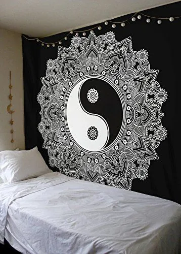 Ombre Mandala Tapisserie Décor Murale Indienne Affiche Bohémienne Hippie