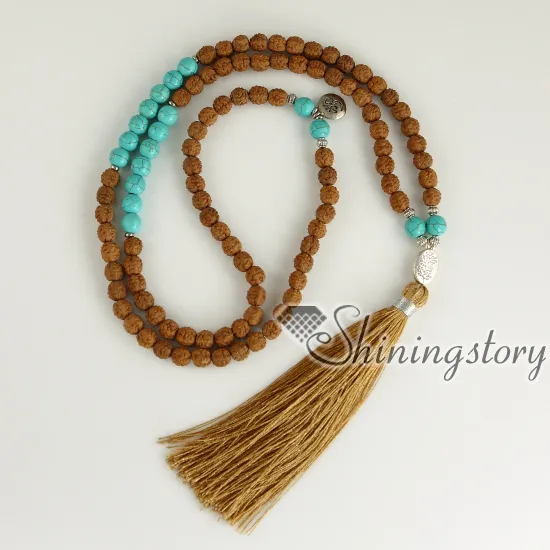 bodhi seeds prayer beads buddhist bracelet wholesale malas hindu tibetan indian buddhist prayer beads necklace spiritual yoga jewelry