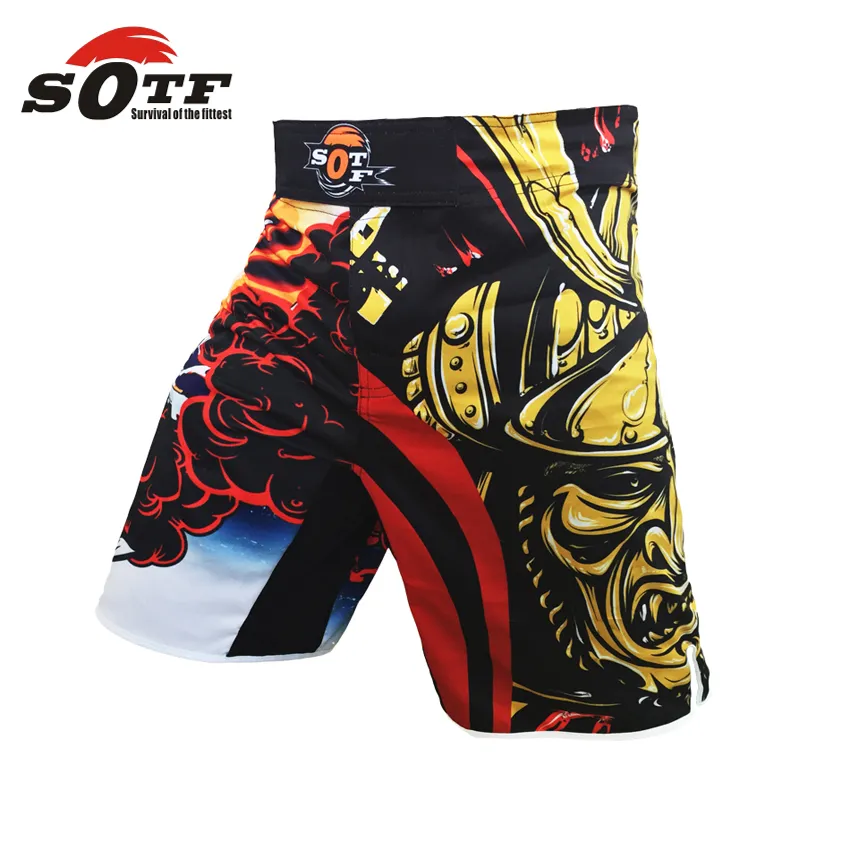 Acheter MMA combat coquille impression lettre tigre Muay Thai Kickboxing  vêtements de boxe Muaythai Shorts Sanda