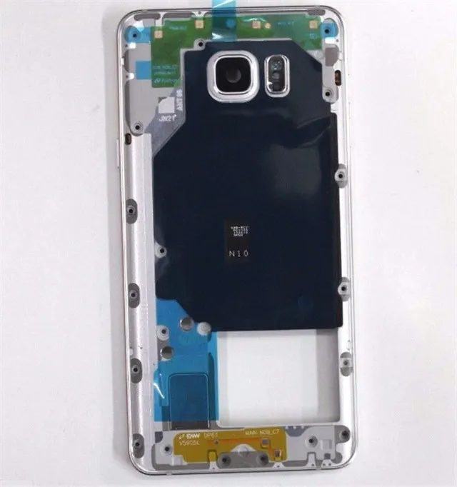 För Samsung Galaxy Note 5 N920 920F Ny Original Metal Middle Frame Housing Bezel med del