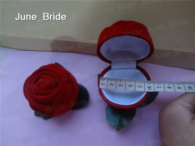 Caixa de lembranças de rosa vermelha fofa real po, bomboniere de casamento, doces de noiva ou suporte de anel, caixas de chá, festa de casamento, suprimentos 100 pi2334249088
