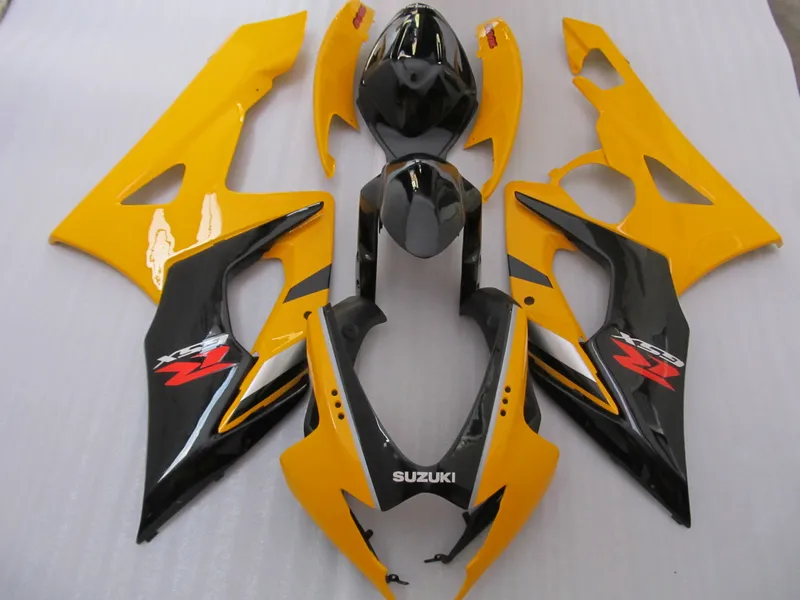 Injection molding moto parts fairings for Suzuki GSXR1000 2005 2006 yellow black fairing kit GSXR1000 05 06 OT53