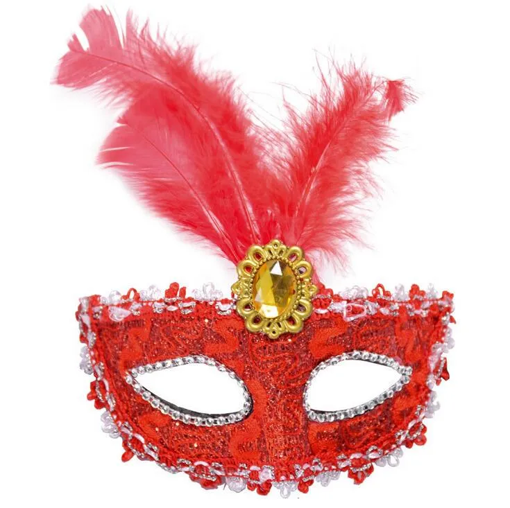 Ny ankomst Nya Lace Klistermärken Lace Masquerade Velvet Mask Halloween Mask Ph036 som dina behov