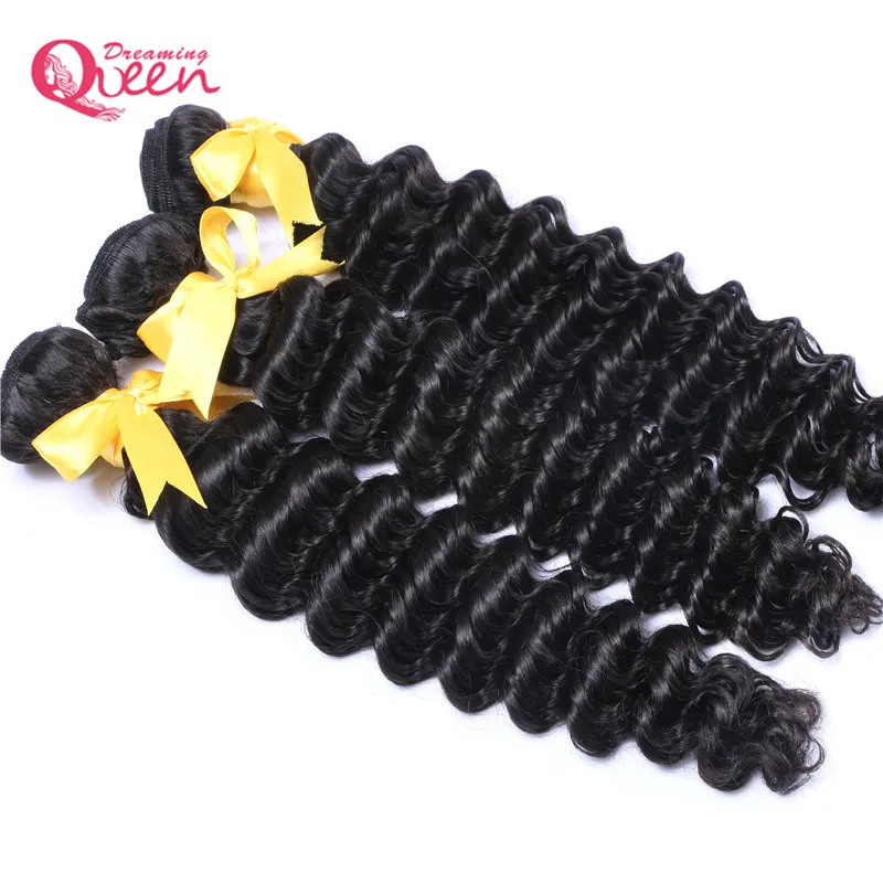 Brazilian Virgin Human Hair Weave 3 Bundles Unprocessed Peruvian Indian Malaysian Cambodian Deep Wave Hair Extensions 8A5285860