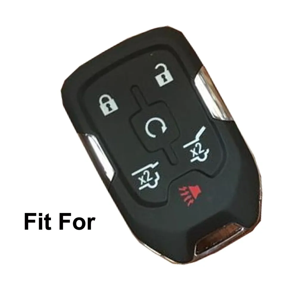 Silikon Autoschlüssel Fob Fernabdeckung Fallschutz Für 2015 2016 GMC YUKON  CHEVROLET SUBURBAN TAHOE 6 Tasten Smart Key Halter Beschützer Von 3,75 €