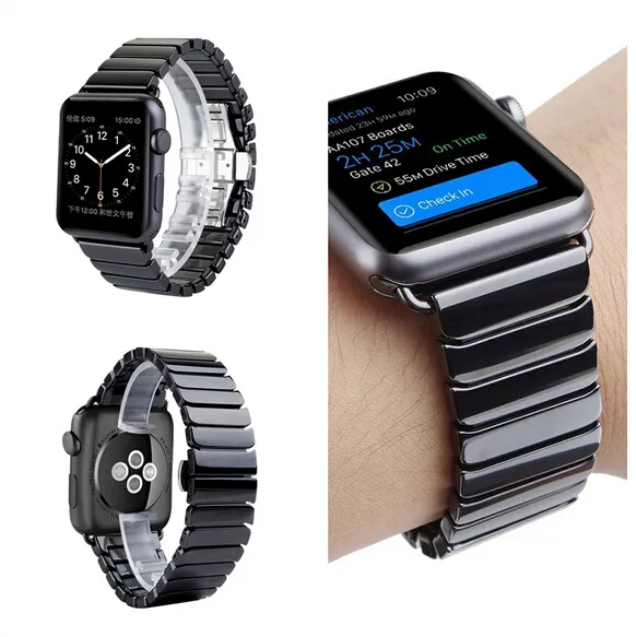 Acquista Cinturino Luxury Lock In Ceramica Cinturino Apple Watch 42mm 38mm  Con Adattatore In Acciaio Inossidabile A 11,05 € Dal Super02 | It.DHgate.Com