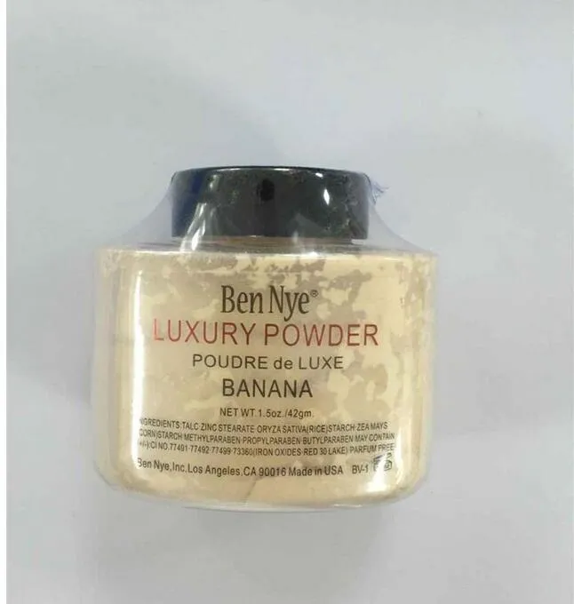 Ben Nye Luxury Powder 42g Nuova cipria naturale il viso in polvere impermeabile nutriente Banana illumina la lunga durata Spedizione gratuita + REGALO