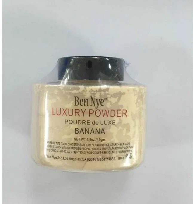 Ben Nye Luxury Powder 42g Yeni Doğal Yüz Gevşek Toz Su geçirmez Besleyici Muz Parlatıcı Uzun Kalıcı Ücretsiz Nakliye+Hediye