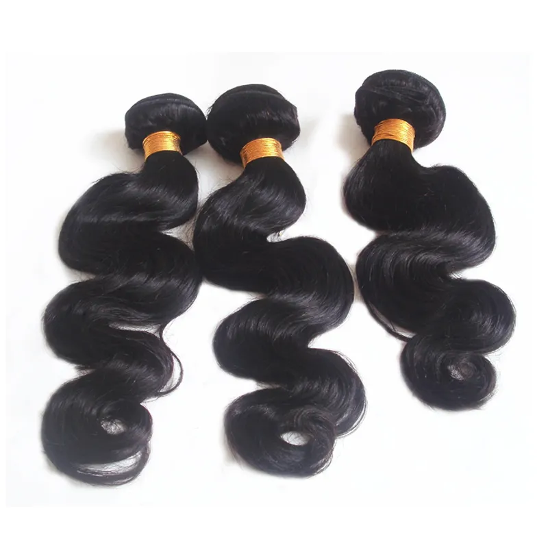 Capelli vergini del tempio indiano grezzo intrecciano fasci di capelli umani a onda profonda 3 pezzi colore naturale 8A grado tingibile 830 pollici32742087630067