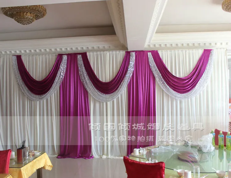 Ice Silk Swag for backdrop Purple main image 0