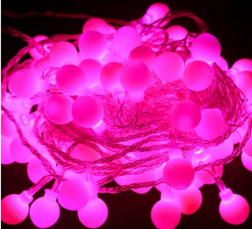 10M 100 LED Ballen Globes Fairy LED String Gloeilampen Veelkleurig Feest Bruiloft Kerst Tuin Buiten Decor110V 220V EU Plug2377420