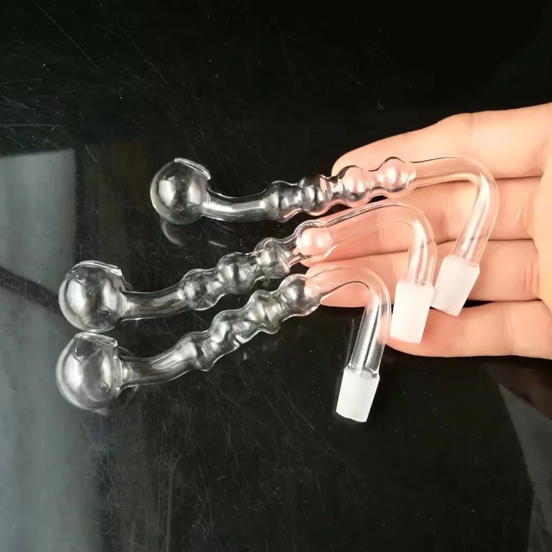 Pot de quatre-ball transparent de haute qualité, New Unique Glass Bongs Pipes en verre Pipes d'eau Hookah Oil Rigs fumer avec compte-gouttes