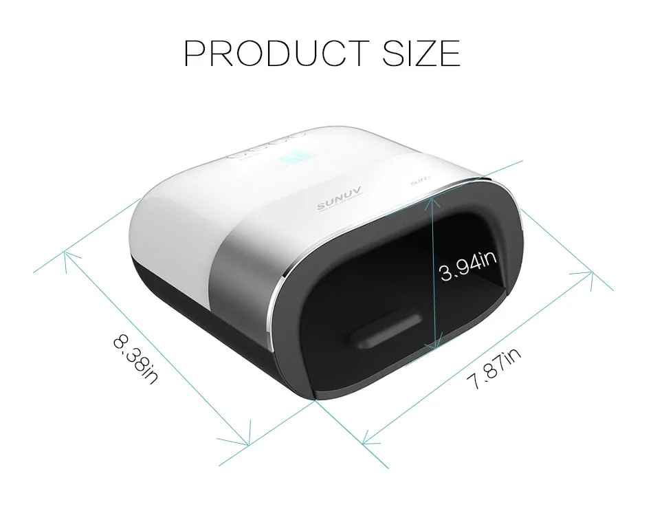 SUN3 Smart 20 Nail Dryer 48W UV LED Lamp Nail with Smart Timer Memory Invisible Digital Timer Display Nail Drying Machine8158171