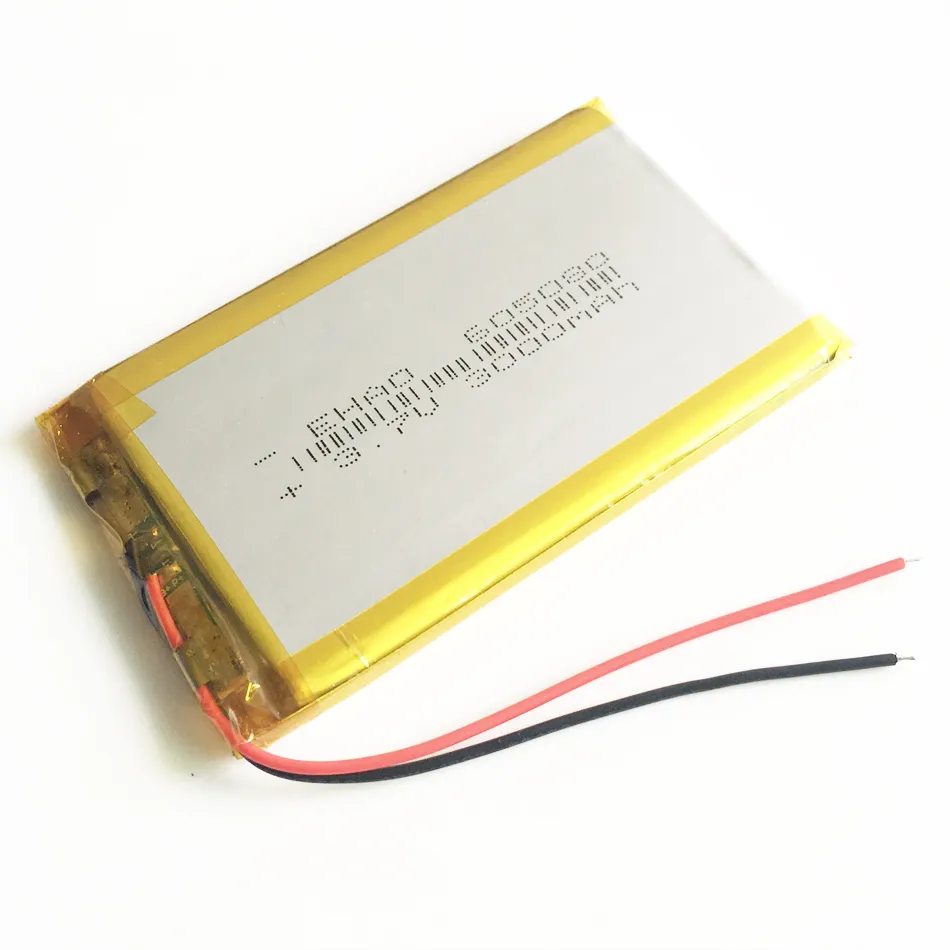 Modelo 605080 3.7 V 3000 mAh Polímero de Lítio LiPo Bateria Recarregável Para PAD celular GPS power bank Câmera E-books Recodificador Caixa de TV