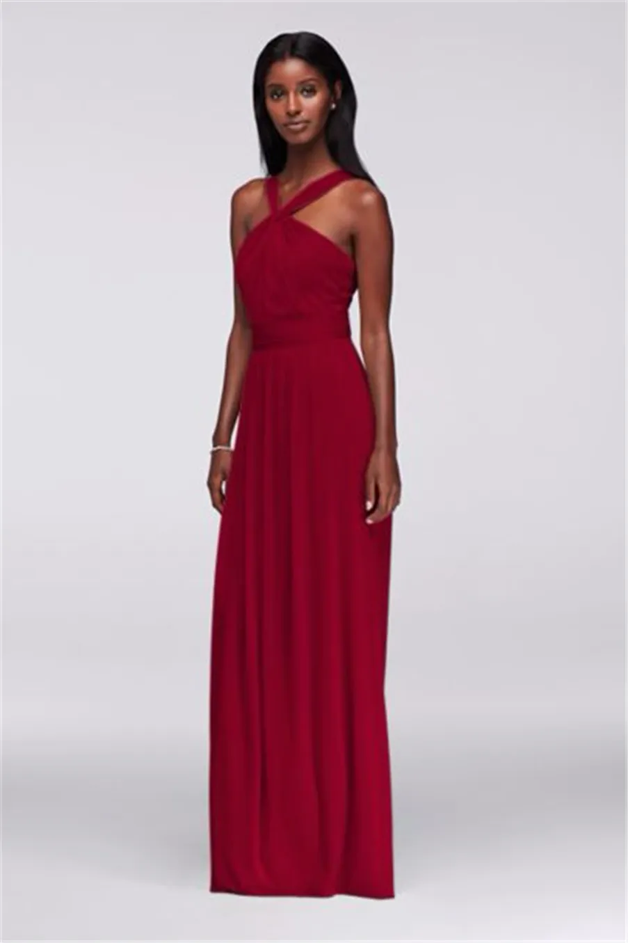 Y neck bridesmaid dresses clearance