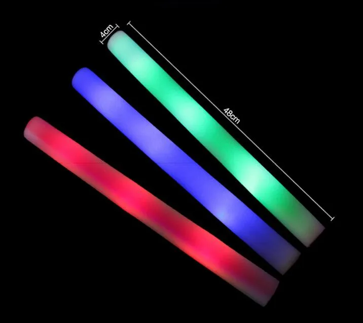 Kleurrijke knipperende LED Glow Stick Licht op LEIDENE Lichtstok voor bruiloft verjaardagspartij juichen sticks bruiloft led licht