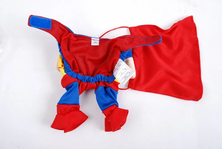 Huisdier kat hond superman kostuum pak puppy hond kleding outfit superheld kleding kleding voor honden herfst / winter