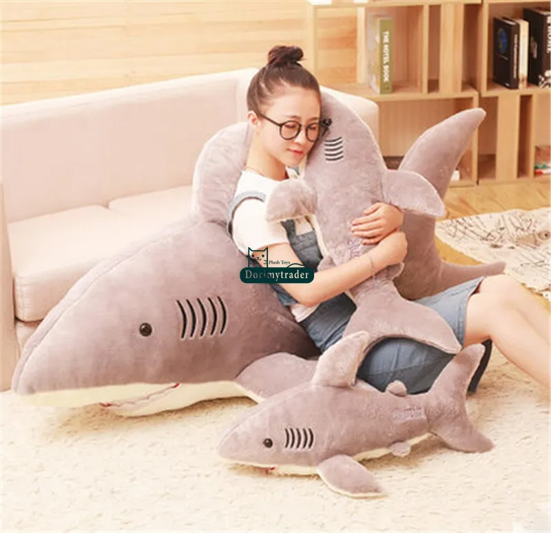 Dorimytrader 180cm Huge Soft Animals Plush Toys Stuffed Fluffy Sea Animal Bite s 71'' Kids Play Doll Lover Gift DY603886229432