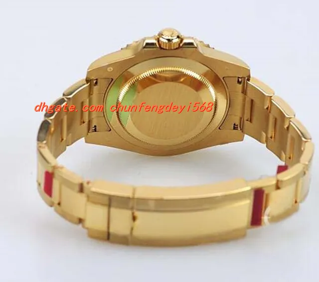 Moda de Luxo Relógio de Pulso Cerachrom Cerâmica Cerâmica De Ouro Amarelo 18 K Relogio de Mergulho 116618 UNWORN Movimento Automático Dos Homens Relógios Dos Homens Relógio de Qualidade Superior