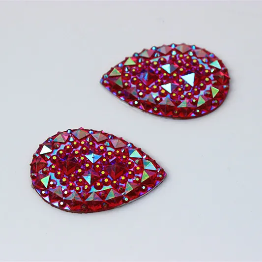 50st 2030mm AB Color Drop Pear Shape Harts Rhinestones Flatback Harts Crystal Stones Decoration ZZ5206717533