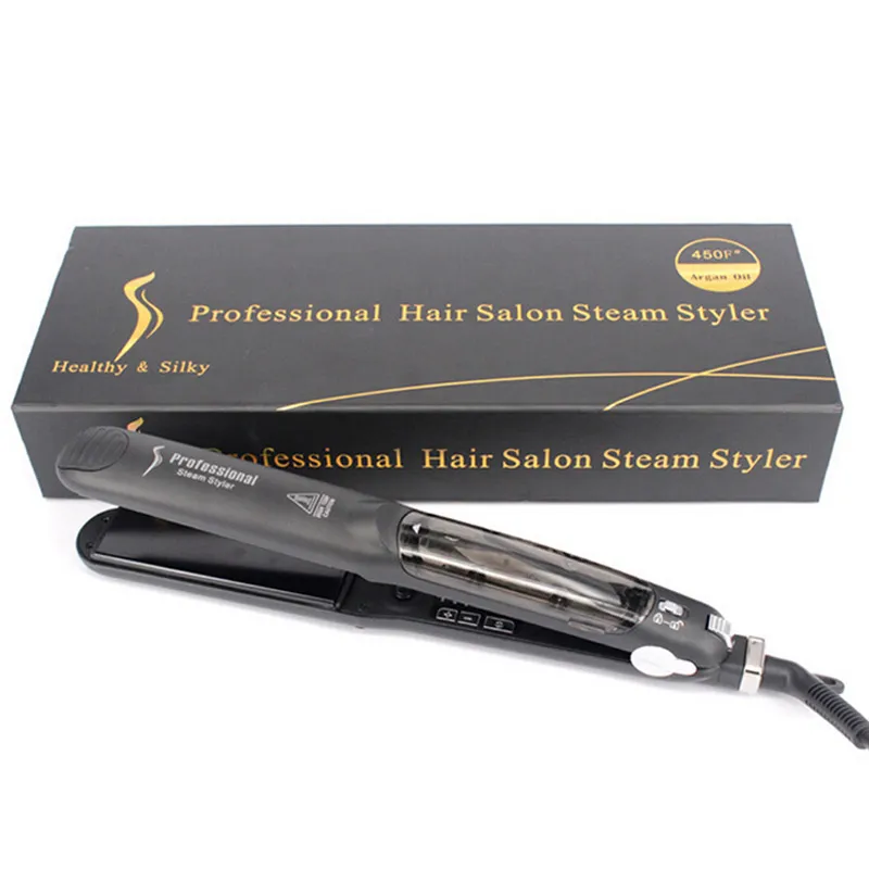 Original KangRoad Hair Straightener Professional Hair Iron Salon Steam Styler Tourmaline Ceramic Flat Irons with CE Rosh DHL Shipping